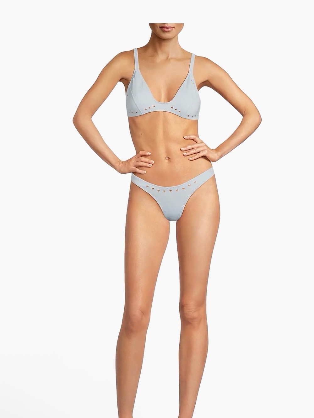 GIGI C Powder Blue Cutout Triangle Bikini